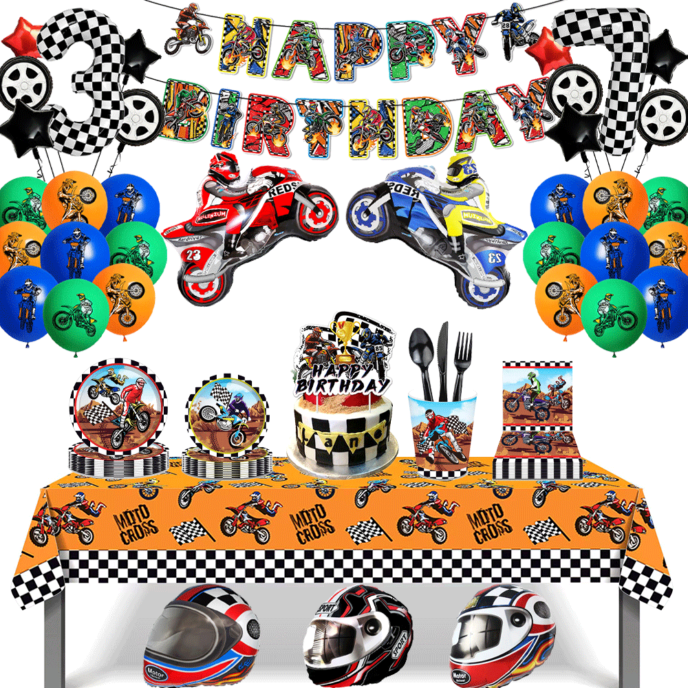 Motorcycle Theme Happy Birthda - Car Accessories Banner review and price