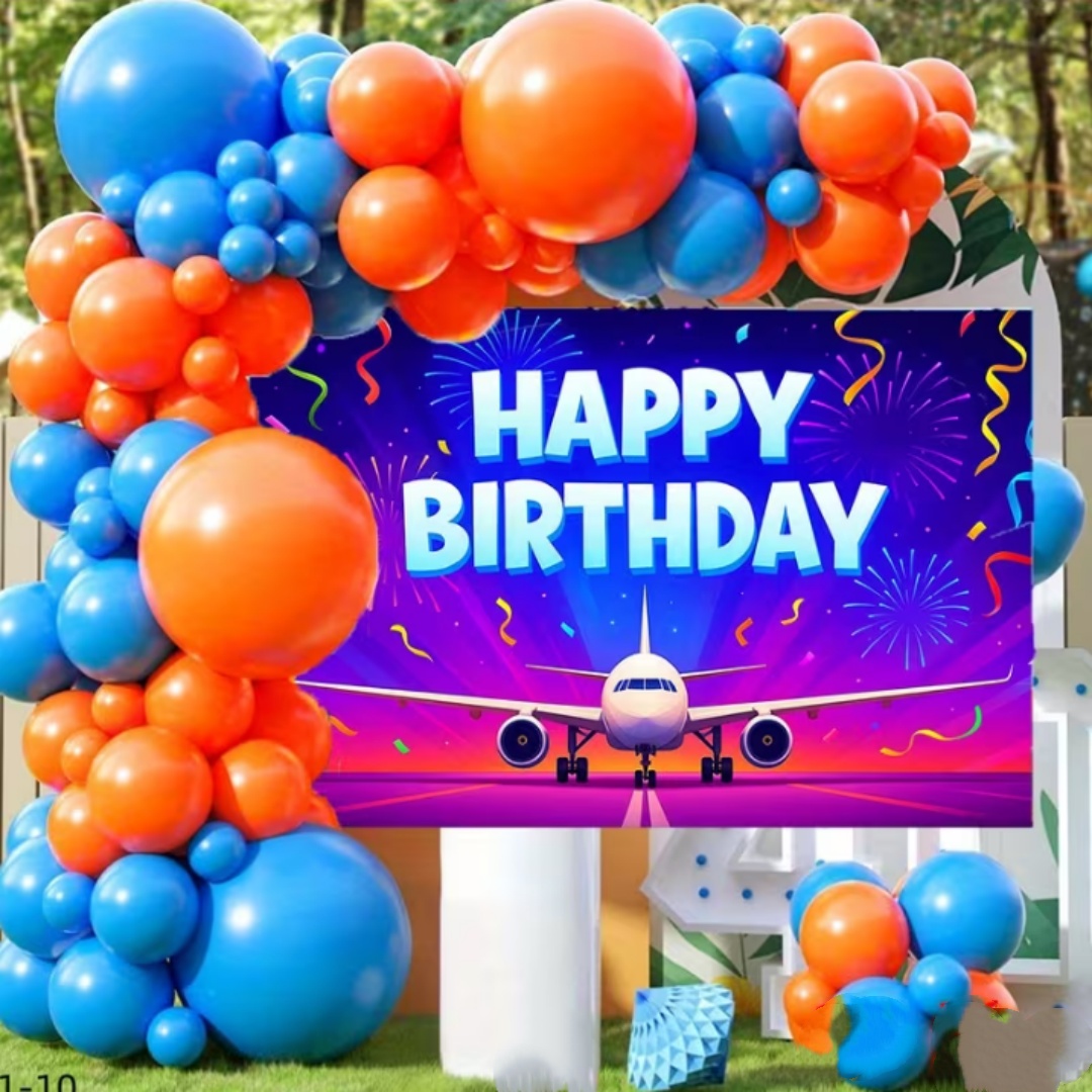 Airplane Theme Children Birthd - Car Accessories Banner review and price