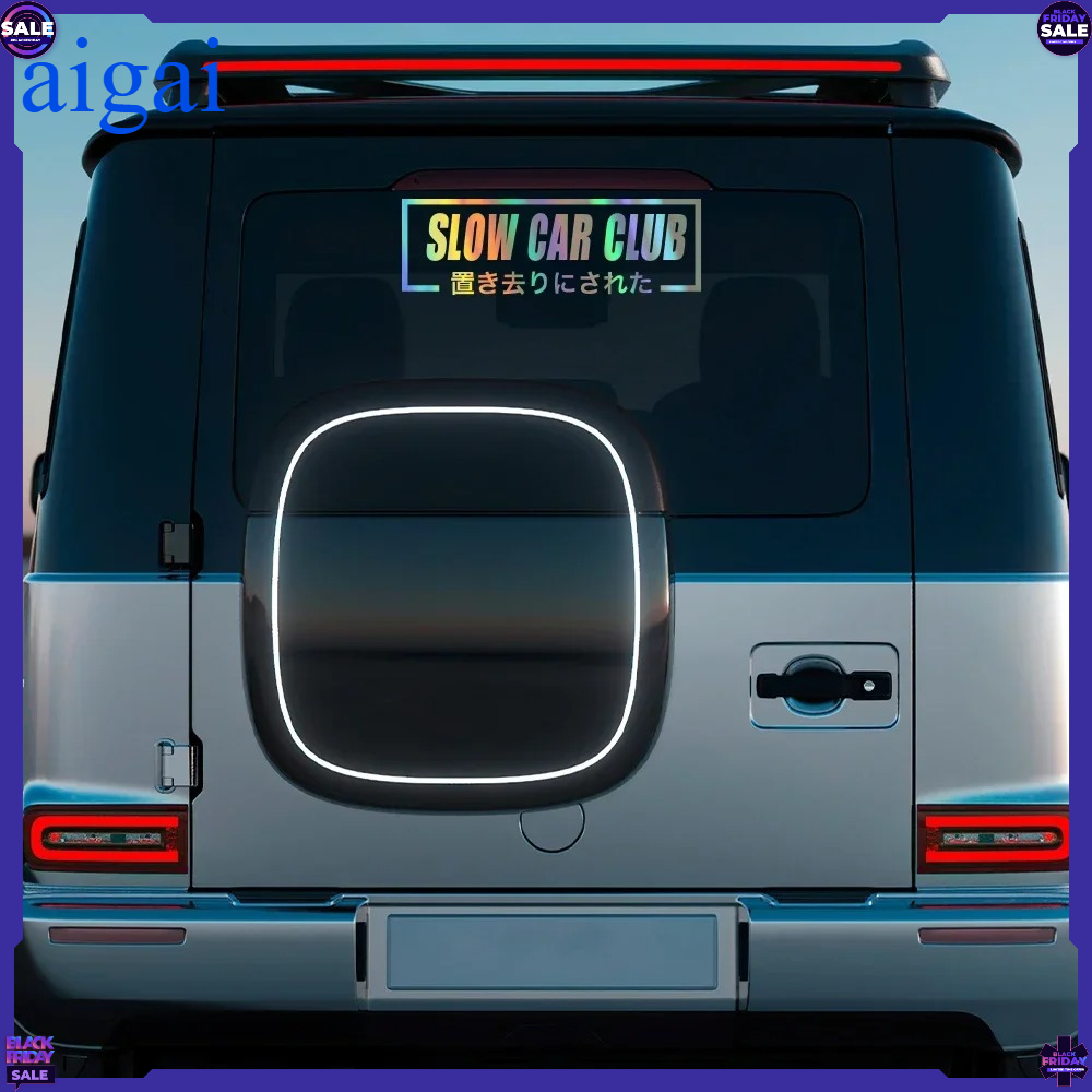 Slow Car Club Slogan Car Windo - Car Accessories Banner review and price