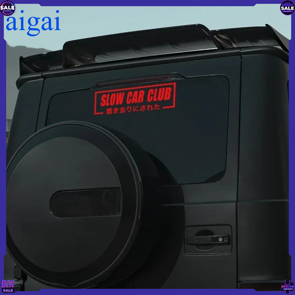 Slow Car Club Slogan Car Windo - Car Accessories Banner review and price