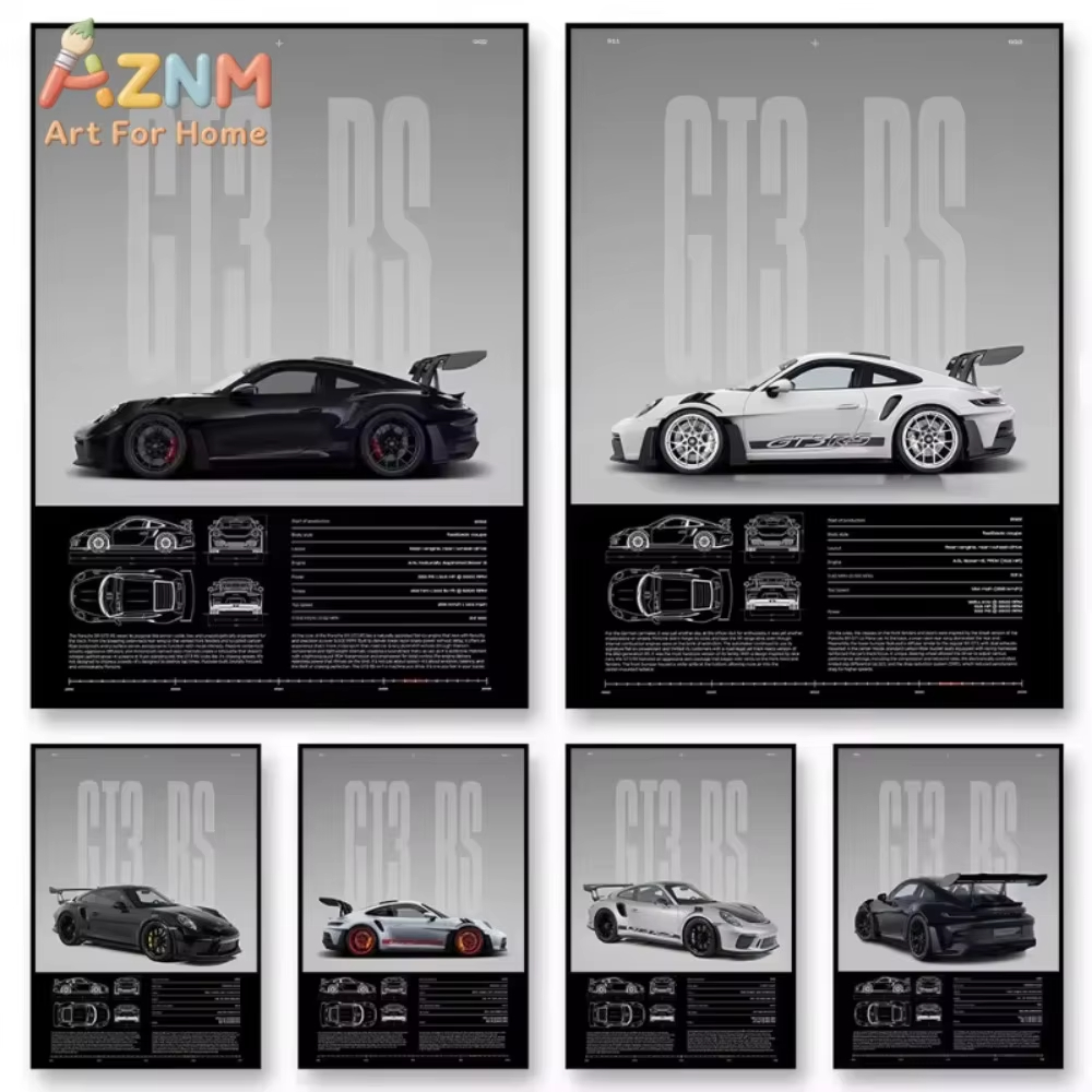 1pc Minimalist 911 GT3-RS 718  - Car Accessories For Inside review and price