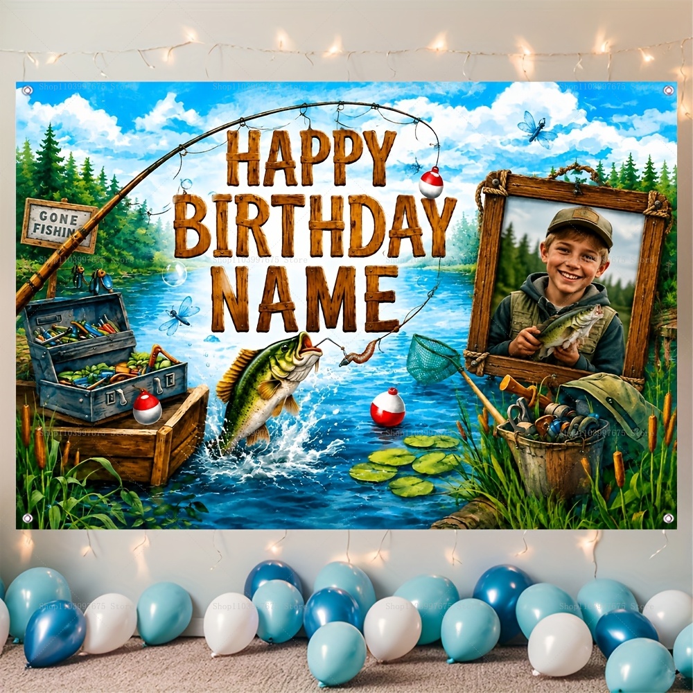 Custom Name Photo fishing-them - Car Accessories Banner review and price