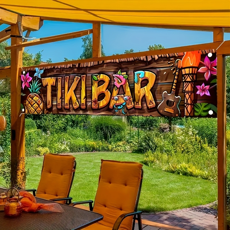 Tiki Bar Banner Tropical Hawai - Car Accessories Banner review and price